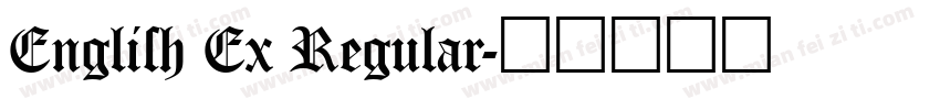 English Ex Regular字体转换
